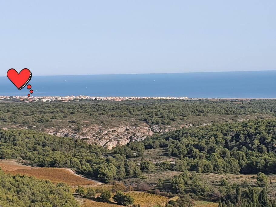 T2 Cosy A La Plage, Terrasse Vue Sur Mer Et Parking Privatif Нарбонна Экстерьер фото